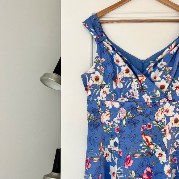 Cleo Petite Floral Sleeveless Cotton Dress - Picture 2 of 12